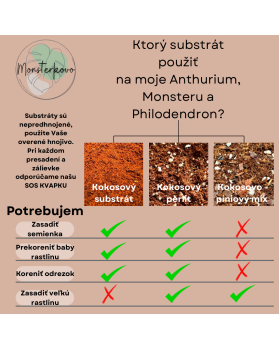 Kokosový perlit s aktívnym uhlím substrát (coco coir & perlit)